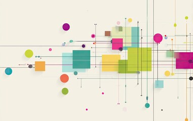 Obraz premium Abstract Colorful Geometric Design Background