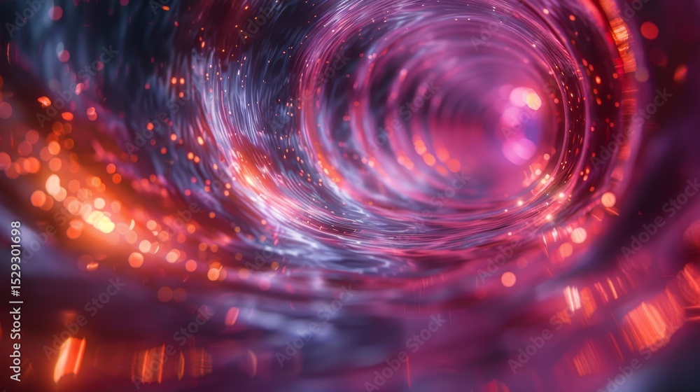 Aufkleber an abstract representation of flowing colors and lights in a swirling tunnel, evoking a sense of mov