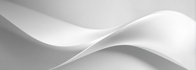 Abstract White And Grey Curves