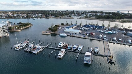 Mandurah, Australia – May 31, 2025: The Coastal Marina Town of Mandurah