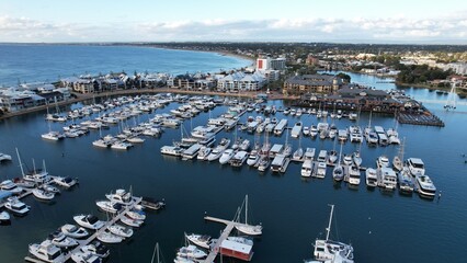 Mandurah, Australia – May 31, 2025: The Coastal Marina Town of Mandurah
