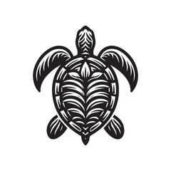 turtle logo, editable vector image