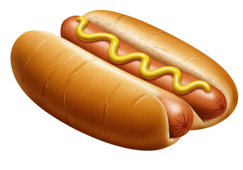 Close-up of two delicious hot dogs with mustard, perfect for summer picnics and barbecues