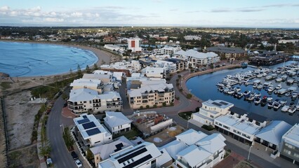 Fototapeta premium Mandurah, Australia – May 31, 2025: The Coastal Marina Town of Mandurah
