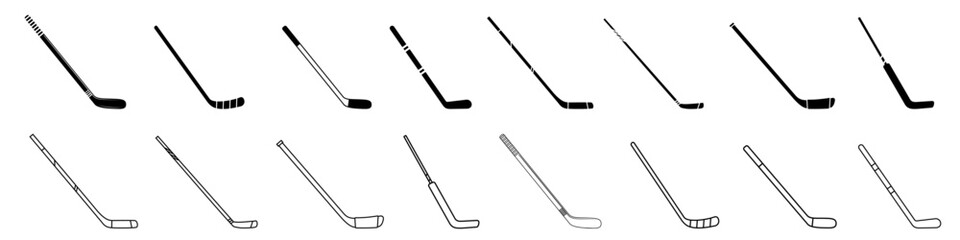 Hockey stick icon vector. Ice hockey stick illustration sign. Ice hockey symbol or logo.