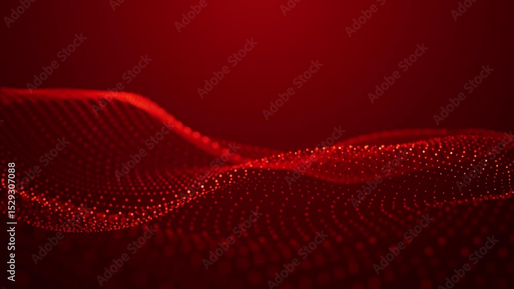 Poster dynamic and mesmerizing red wave patterns of light, energy and artistic expression, evoking a sense 