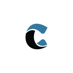 Logo Abstract Simple Initial Letter C Vector on White Background