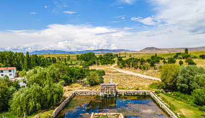The scenic views of Eflatun Pınar,  is the name given to a spring, which rises up from the ground,...