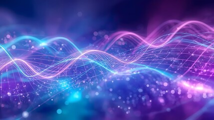 Futuristic abstract background with glowing lines and soft gradients, high-resolution, ideal for tech and business design"