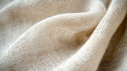 a close up of a white cloth with a very long fringe