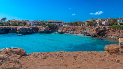 Cala Morlanda, S'illot, Manacor Sea Coast, Mediterranean Sea, Mallorca, Balearic Islands, Spain, Europe
