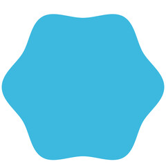 Blue Organic Blob Shape 
