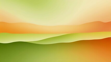 Smooth, textureless gradient blending soft pistachio green, muted tangerine, and warm moonlight beige for a fresh, calm, and contemporary feel.