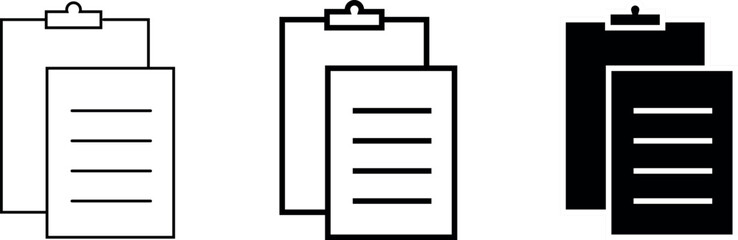 Document icon vector. Clipboard icon vector illustration.  clipborad and paper icon. 