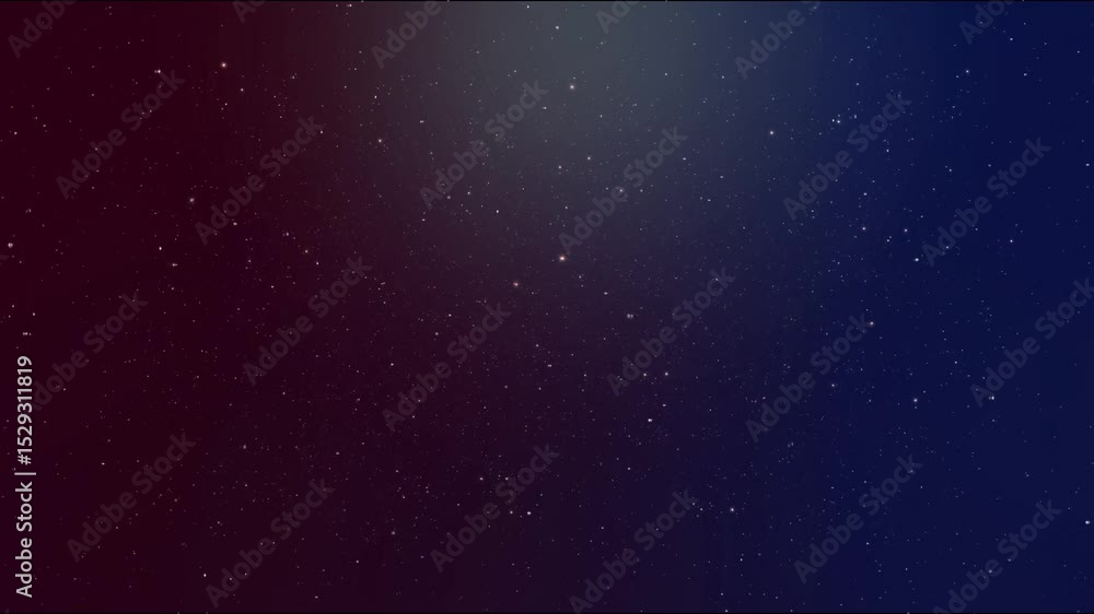 Wall mural the cosmos reveals a myriad of stars against gradient backdrop shifting from dark red to deep blue, 