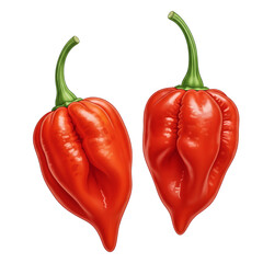 Spicy Bhut Jolokia Chili Isolated Transparent PNG Image
