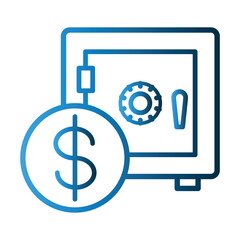 Safe box icon design template