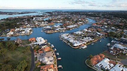 Mandurah, Australia – May 31, 2025: The Coastal Marina Town of Mandurah