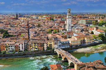 Aerial view of Verona, Italy