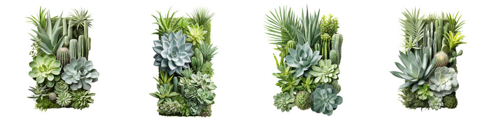 Vibrant succulent and cactus plant arrangement