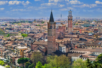 Aerial view of Verona, Italy
