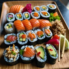 sushi on a plate