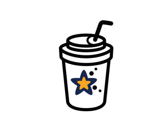 A Refreshing Beverage With A Fun Star Design Ideal For A Casual Drink Experience