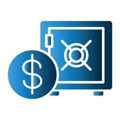 Safe box icon design template