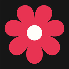Stylized red blossom with a sleek silhouette and vivid energy. This floral icon brings boldness and romantic flair.