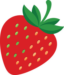 Strawberry vector art colourful