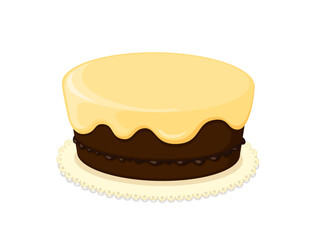 Delicious Chocolate Cake with Creamy Vanilla Frosting Ready To Eat