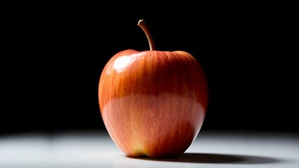 Obraz premium Apple on a Shadowed Surface