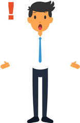 Man Expressing Surprise and Confusion With Hands Raised