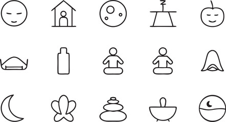 Church and business vector icon set illustration with people and money symbols