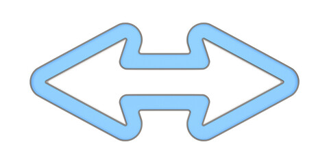 arrow on white background. Isolated 3D illustration