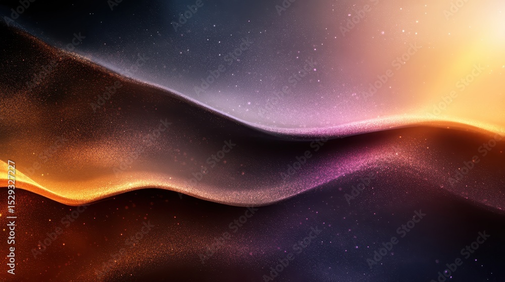 Aufkleber an artistic representation of flowing waves in vibrant colors, blending seamlessly to create an abst