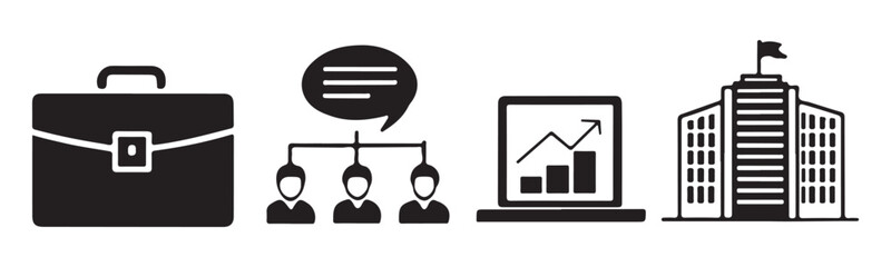 business icon set for web and home design illustration