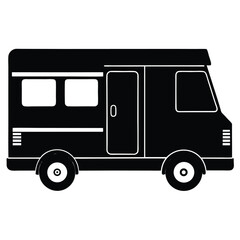  a food truck isolated on white background