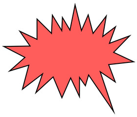 Explosive Speech Bubble Shape for Communicating Bold Announcements and Ideas
