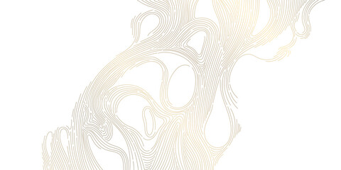 Vector golden line wood texture, wavy abstract luxury pattern. Modern flow art graphic, hair, topographic stroke illustration.
