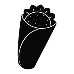 a burrito vector illustration