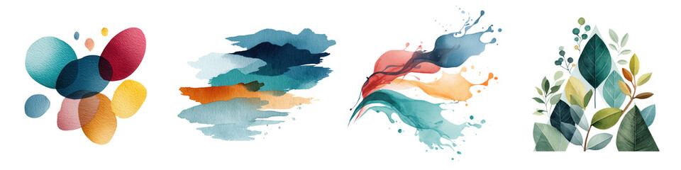 Captivating abstract contemporary palette with nature inspired elements