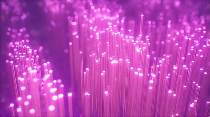 Magenta Fiber Optics Abstract Close Up