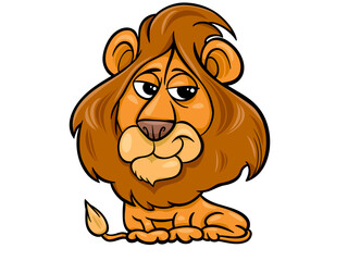 A Cartoon Lion with Human Expression and Unique Personality