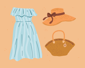 Cute Summer Outfit Fashion Illustration