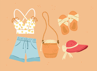 Cute Summer Outfit Fashion Illustration