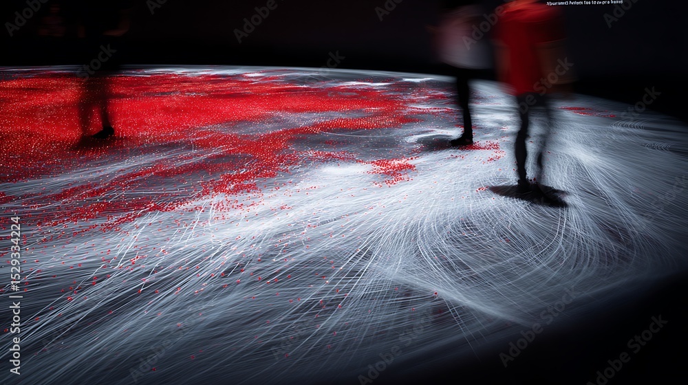 Poster interactive floor data visualization with people