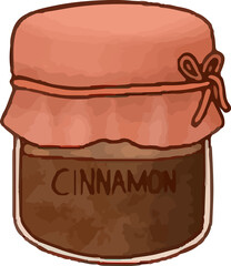 Homemade Cinnamon Jam in Glass Jar

