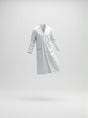 Elegant, minimalist white dress floats gracefully against a bright, clean background