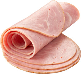 Rolled and sliced ham